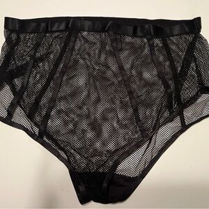 SNAG Black Mesh High-Waisted Lingerie